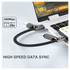 4smarts ComboCord Flat 240W USB-C/USB-A naar USB-C/Lightning Kabel 1.5M Grijs afbeelding 4
