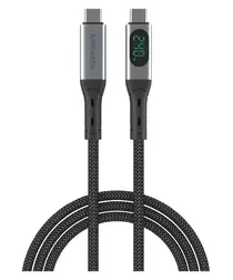4smarts USB4 240W USB-C 8K@60Hz Video Monitor Kabel 40Gbps 1.5M Zwart afbeelding