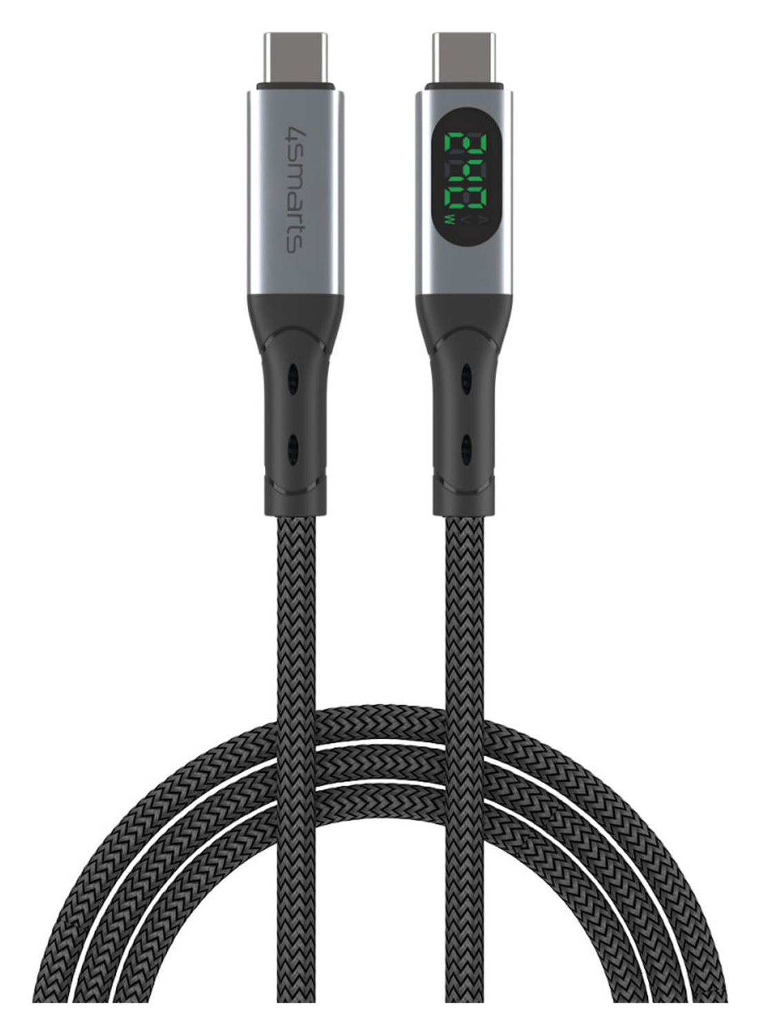 4smarts USB4 240W USB-C 8K@60Hz Video Monitor Kabel 40Gbps 1.5M Zwart afbeelding 1