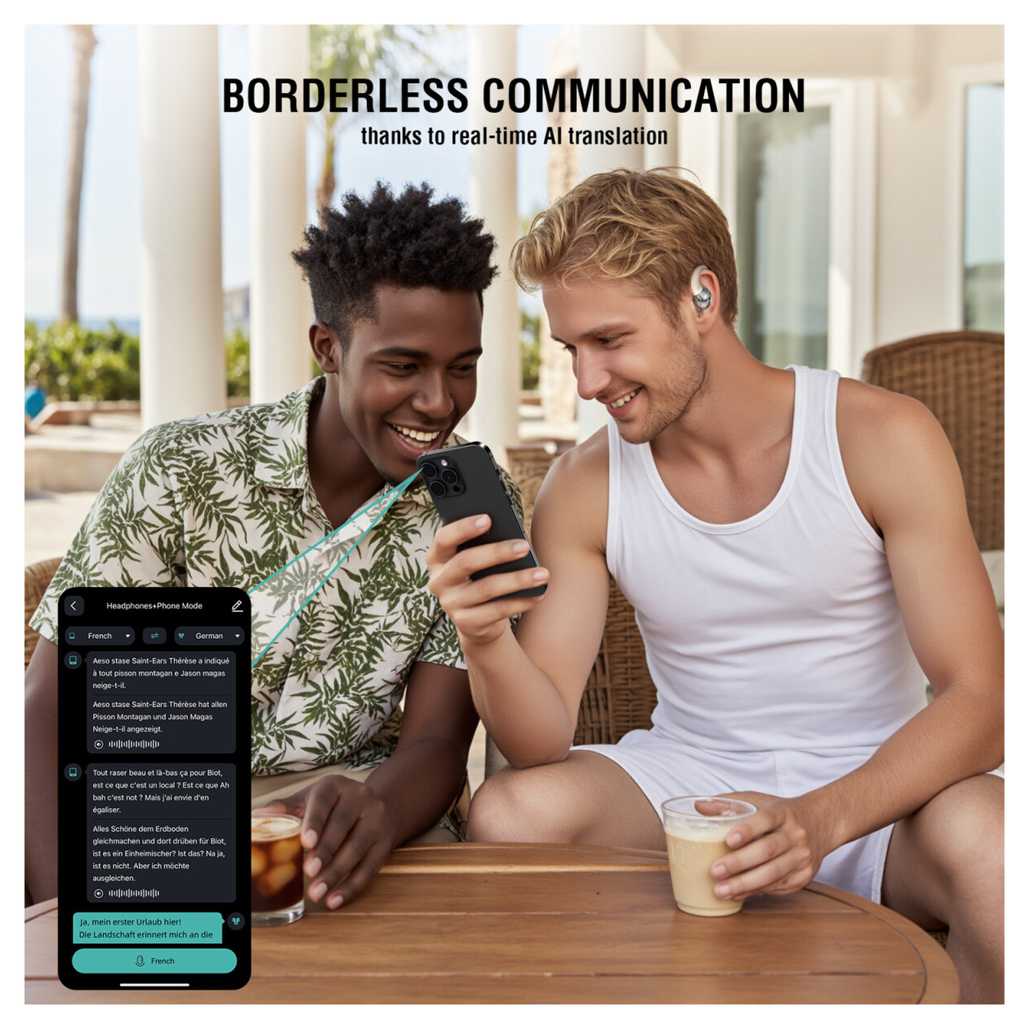 4smarts SkyBuds AI Screen Open-Ear Wireless Headset Bluetooth Oordopjes Beige afbeelding 9