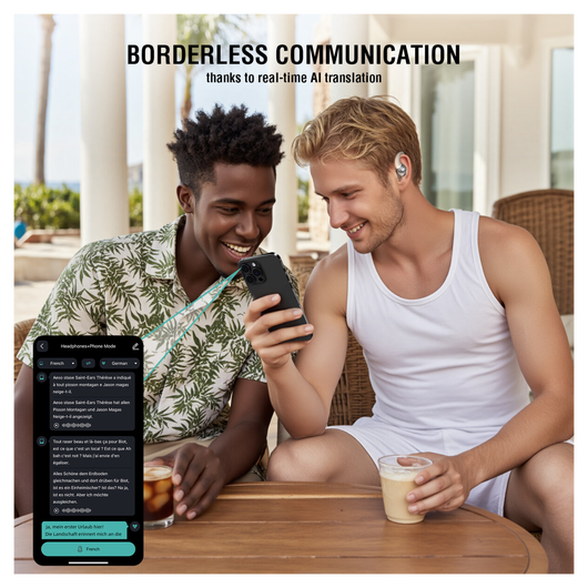 4smarts SkyBuds AI Screen Open-Ear Wireless Headset Bluetooth Oordopjes Beige afbeelding 9