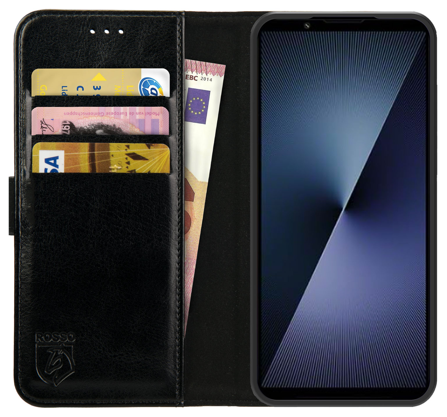 Rosso Element Sony Xperia 1 VII Hoesje Book Case Wallet Zwart afbeelding 1