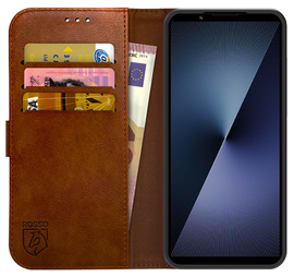 Rosso Element Sony Xperia 1 VII Hoesje Book Case Wallet Bruin afbeelding