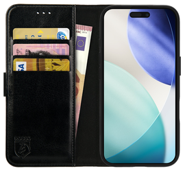 Rosso Element Apple iPhone 17 Pro Hoesje Book Case Wallet Zwart afbeelding