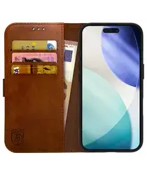 Rosso Element Apple iPhone 17 Pro Hoesje Book Case Wallet Bruin afbeelding