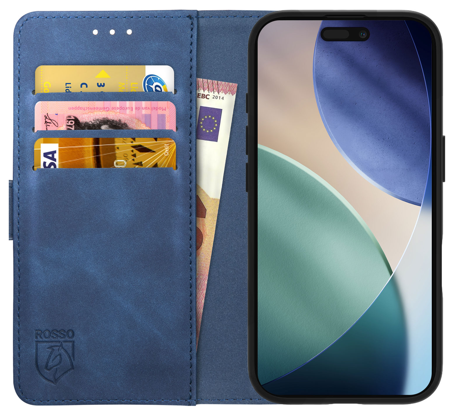 Rosso Element Apple iPhone Air Hoesje Book Case Wallet Blauw afbeelding 1