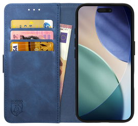 Rosso Element Apple iPhone Air Hoesje Book Case Wallet Blauw afbeelding