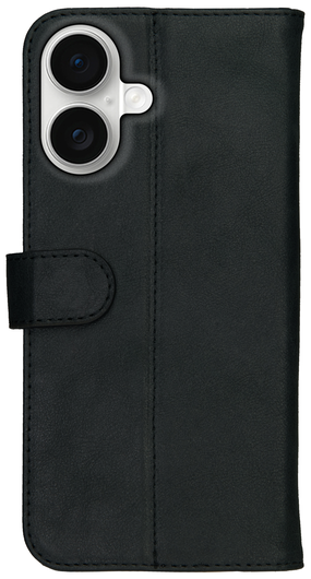 Rosso Deluxe Apple iPhone 17 Hoesje Echt Leer Book Case Zwart afbeelding 10