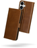 Rosso Deluxe Apple iPhone 17 Hoesje Echt Leer Book Case Bruin afbeelding 2