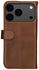 Rosso Deluxe Apple iPhone 17 Pro Hoesje Echt Leer Book Case Bruin afbeelding 10