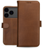 Rosso Deluxe Apple iPhone 17 Pro Hoesje Echt Leer Book Case Bruin afbeelding 11