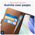 Rosso Deluxe Apple iPhone 17 Pro Hoesje Echt Leer Book Case Bruin afbeelding 5