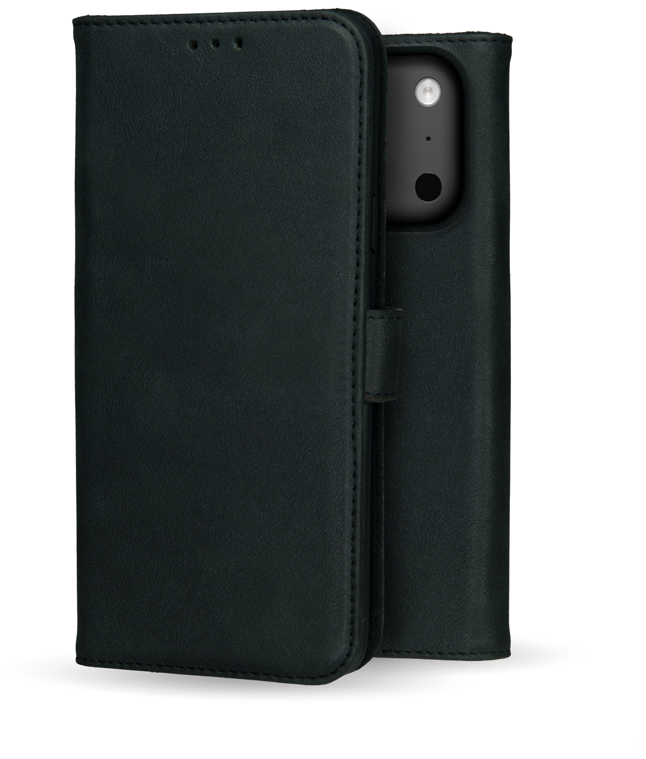 Rosso Deluxe Apple iPhone 17 Pro Max Hoesje Echt Leer Book Case Zwart afbeelding 10
