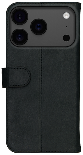 Rosso Deluxe Apple iPhone 17 Pro Max Hoesje Echt Leer Book Case Zwart afbeelding 11