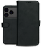 Rosso Deluxe Apple iPhone 17 Pro Max Hoesje Echt Leer Book Case Zwart afbeelding 12