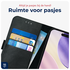 Rosso Deluxe Apple iPhone 17 Pro Max Hoesje Echt Leer Book Case Zwart afbeelding 5