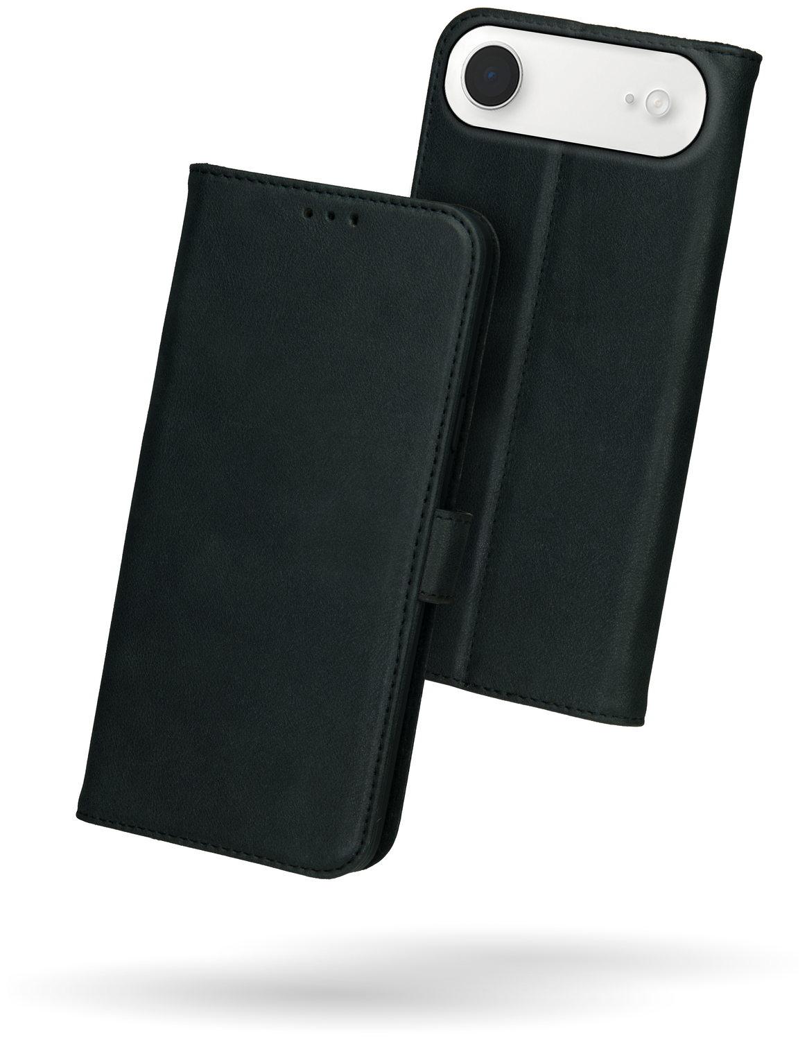 Rosso Deluxe Apple iPhone Air Hoesje Echt Leer Book Case Zwart afbeelding 2