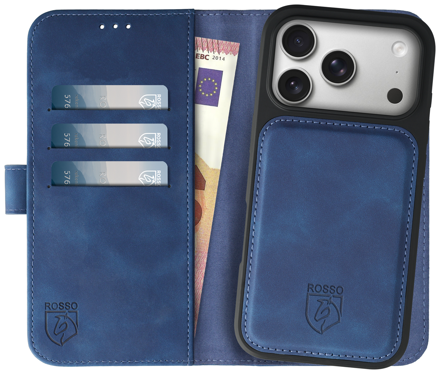 Rosso Element Uitneembaar 2-in-1 Apple iPhone 17 Pro Hoesje Blauw afbeelding 1