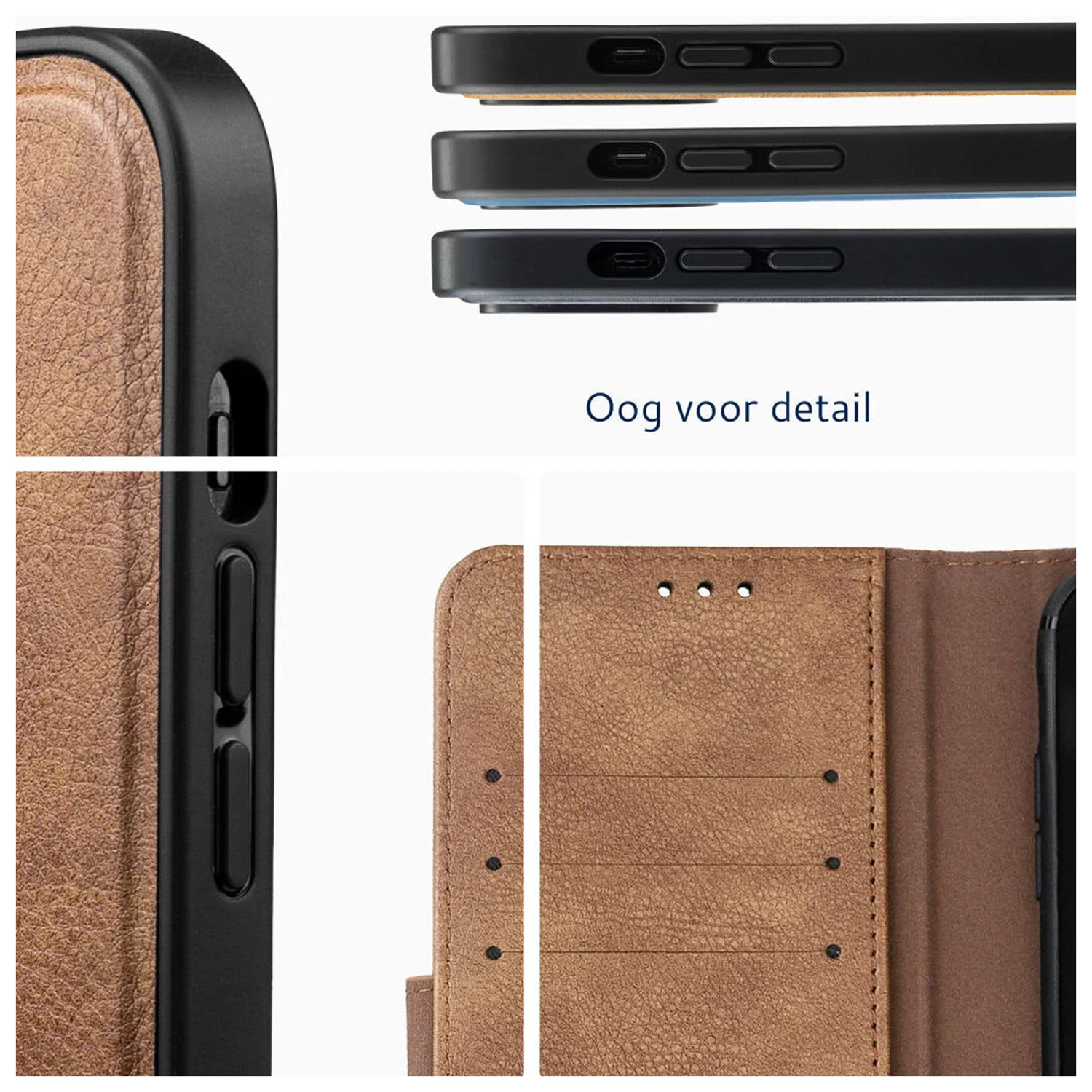 Rosso Element Uitneembaar 2-in-1 Apple iPhone Air Hoesje Bruin afbeelding 5