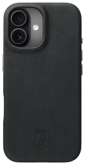 Rosso Elite Apple iPhone 17 Hoesje Leer Back Cover MagSafe Zwart afbeelding 1