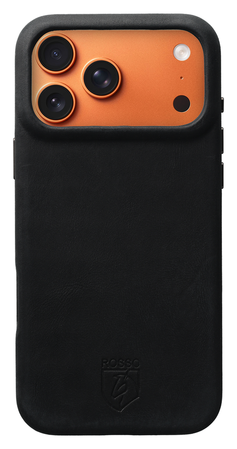 Rosso Elite iPhone 17 Pro Hoesje Leer Back Cover MagSafe Zwart afbeelding 5