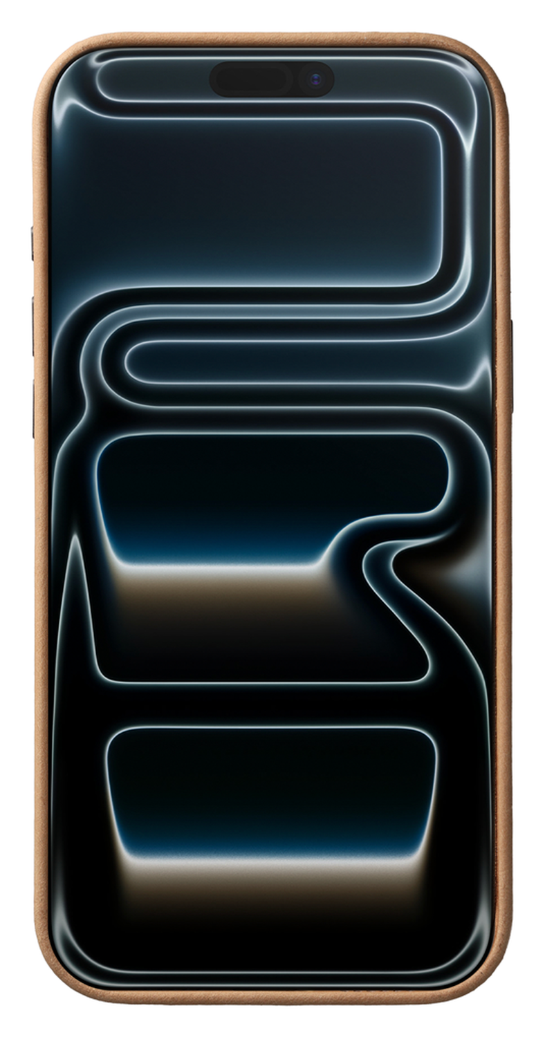 Rosso Elite iPhone 17 Pro Hoesje Leer Back Cover MagSafe Lichtbruin afbeelding 4