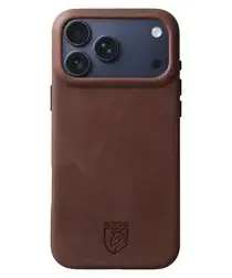 Rosso Elite Apple iPhone 17 Pro Max Hoesje Leer Back Cover MagSafe Bruin afbeelding