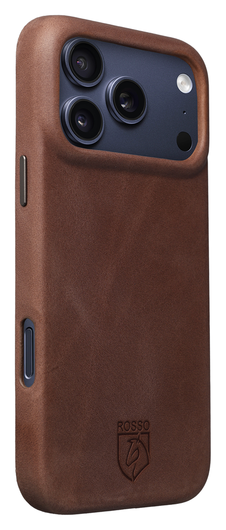 Rosso Elite iPhone 17 Pro Max Hoesje Leer Back Cover MagSafe Bruin afbeelding 2