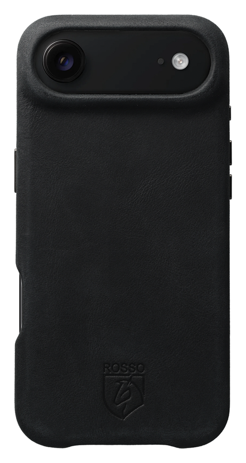 Rosso Elite iPhone Air Hoesje Leer Back Cover MagSafe Zwart afbeelding 1