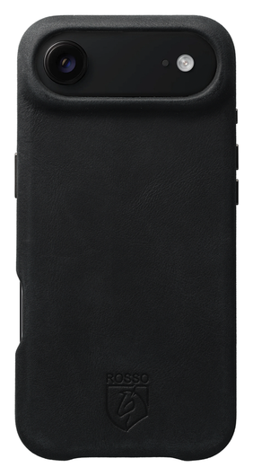 Rosso Elite iPhone Air Hoesje Leer Back Cover MagSafe Zwart afbeelding 1