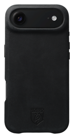 Rosso Elite iPhone Air Hoesje Leer Back Cover MagSafe Zwart