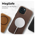 Rosso Elite iPhone Air Hoesje Leer Back Cover MagSafe Bruin afbeelding 3