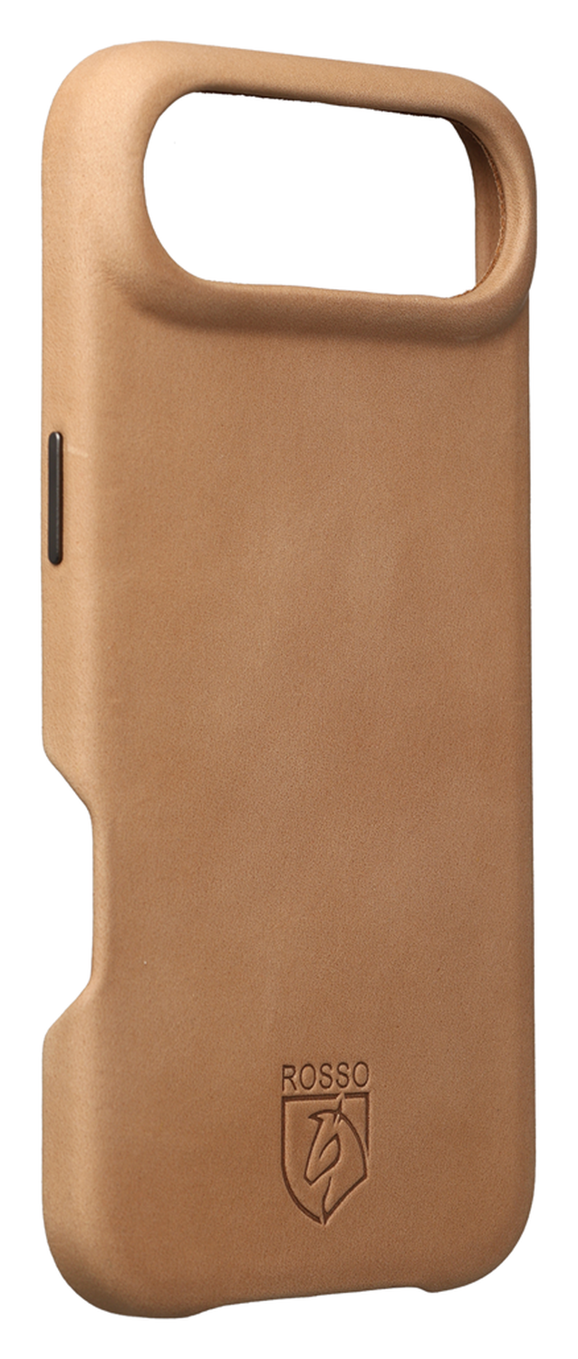 Rosso Elite iPhone Air Hoesje Leer Back Cover MagSafe Lichtbruin afbeelding 4