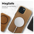 Rosso Elite iPhone Air Hoesje Leer Back Cover MagSafe Lichtbruin afbeelding 3