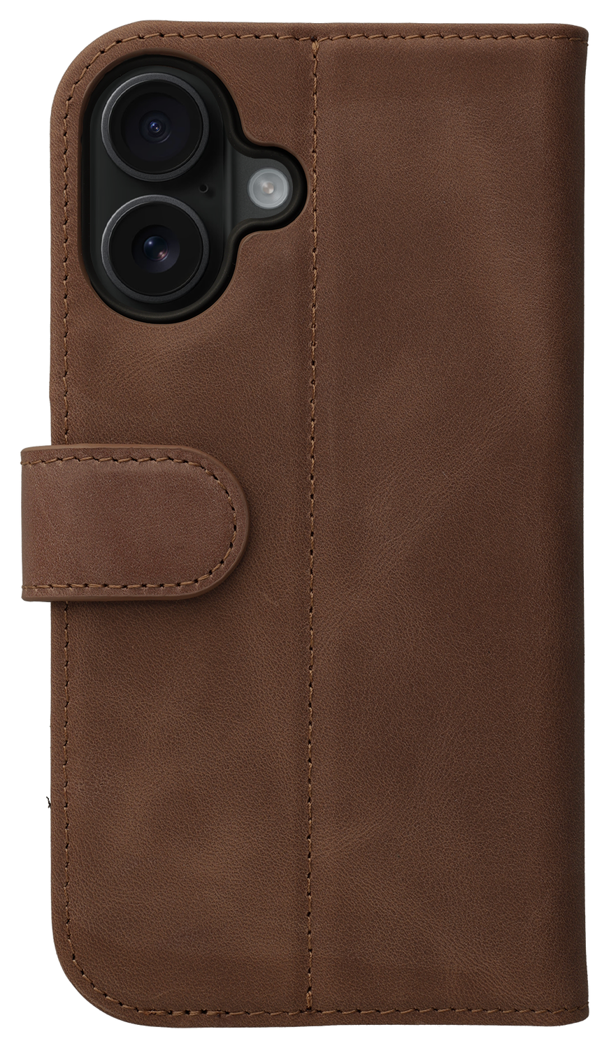 Rosso Elite Apple iPhone 17 Hoesje met MagSafe Book Case Echt Leer Bruin afbeelding 8