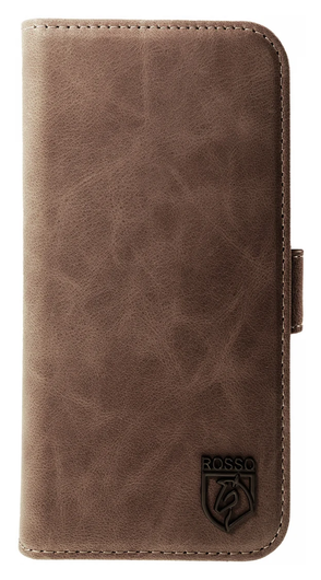 Rosso Elite Apple iPhone 17 Hoesje met MagSafe Book Case Echt Leer Bruin afbeelding 7