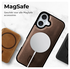 Rosso Elite Apple iPhone 17 Hoesje met MagSafe Book Case Echt Leer Bruin afbeelding 2