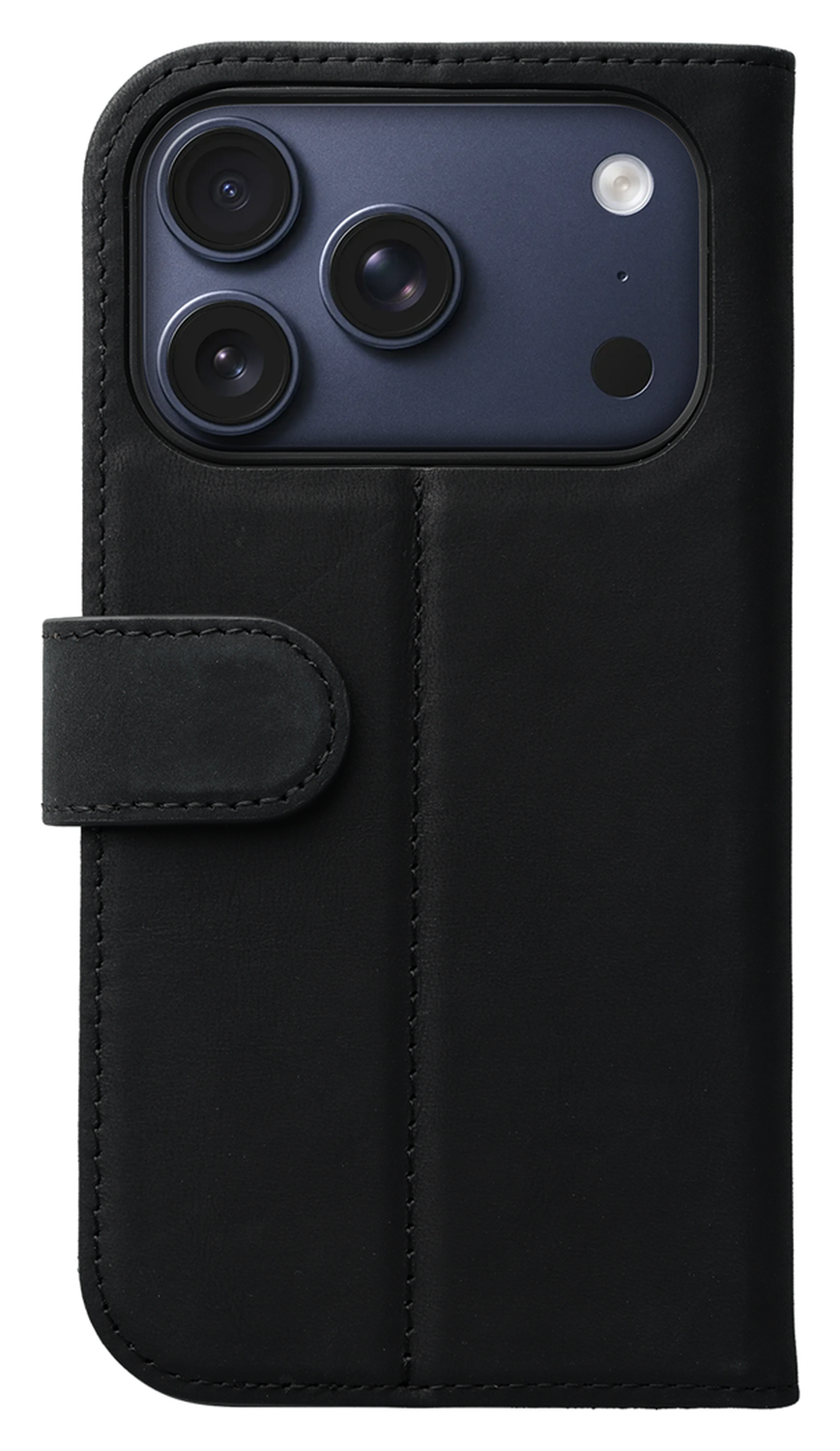 Rosso Elite iPhone 17 Pro Hoesje met MagSafe Book Case Echt Leer Zwart afbeelding 5