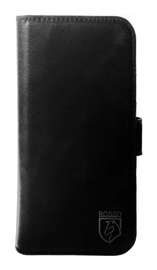 Rosso Elite iPhone 17 Pro Max Hoesje met MagSafe Book Case Echt Leer Zwart