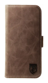 Rosso Elite iPhone 17 Pro Max Hoesje met MagSafe Book Case Echt Leer Bruin afbeelding