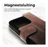 Rosso Elite iPhone 17 Pro Max Hoesje met MagSafe Book Case Echt Leer Bruin afbeelding 5