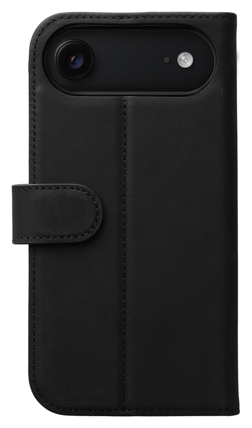 Rosso Elite iPhone Air Hoesje met MagSafe Book Case Echt Leer Zwart afbeelding 5