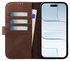 Rosso Elite iPhone Air Hoesje met MagSafe Book Case Echt Leer Bruin afbeelding 2