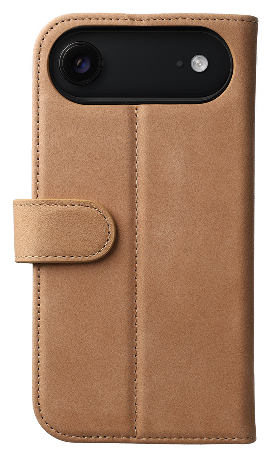 Rosso Elite iPhone Air Hoesje met MagSafe Book Case Echt Leer Lichtbruin afbeelding 5