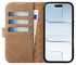 Rosso Elite iPhone Air Hoesje met MagSafe Book Case Echt Leer Lichtbruin afbeelding 2