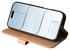 Rosso Elite iPhone Air Hoesje met MagSafe Book Case Echt Leer Lichtbruin afbeelding 6