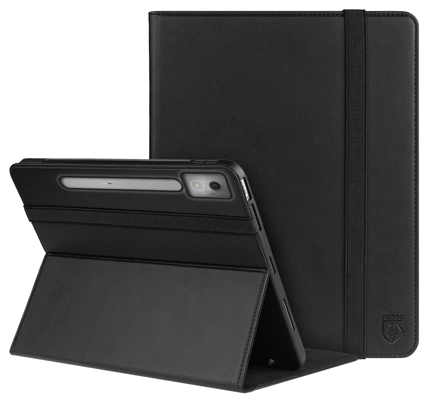 Rosso Element Lenovo Idea Tab Pro 12.7 Hoes Book Case Zwart afbeelding 1