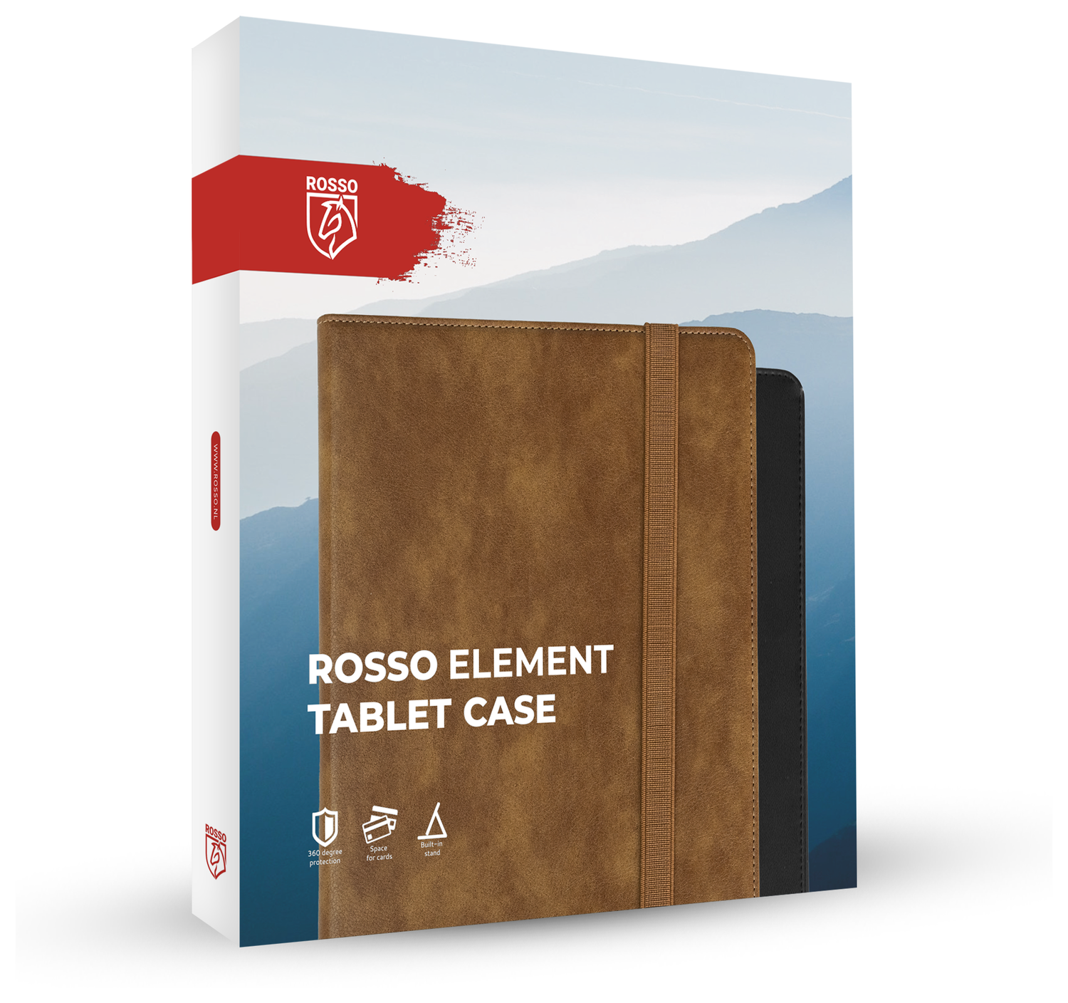 Rosso Element Lenovo Idea Tab Pro 12.7 Hoes Book Case Bruin afbeelding 8