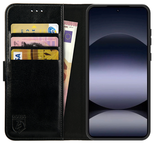 Rosso Element Xiaomi Redmi Note 14S Hoesje Book Case Wallet Zwart afbeelding 1