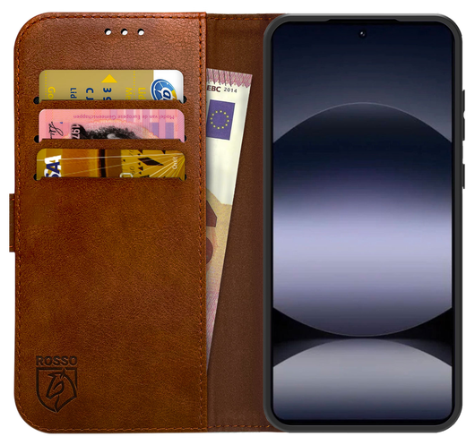 Rosso Element Xiaomi Redmi Note 14S Hoesje Book Case Wallet Bruin afbeelding 1